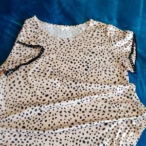 Boutique Animal Print 1X Blouse